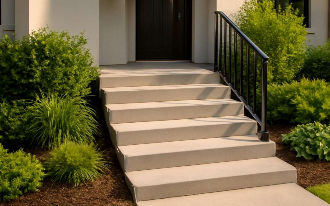 Upgrade your curb appeal with 6 precast concrete steps that last.